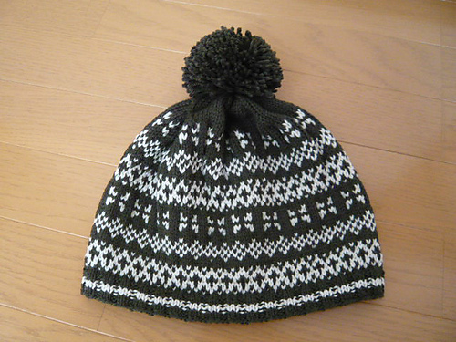 p.16 Striped Pompom Hat 編込みポンポン帽子 다른 모습 4