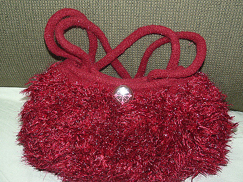 Knitted Fuzzy Bag photo 2