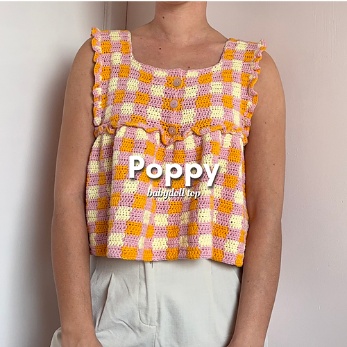 Poppy Gingham Babydoll Top