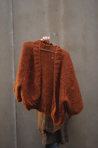Mohair Cherry blossom cardigan, knitted with lace stitch : r