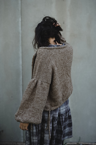 Balloon-sleeve Cardigan - Neringa Ruke