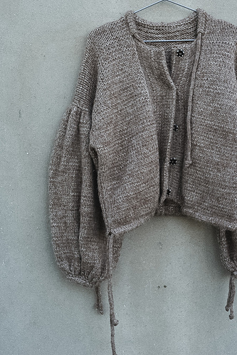 Balloon-sleeve Cardigan - Neringa Ruke