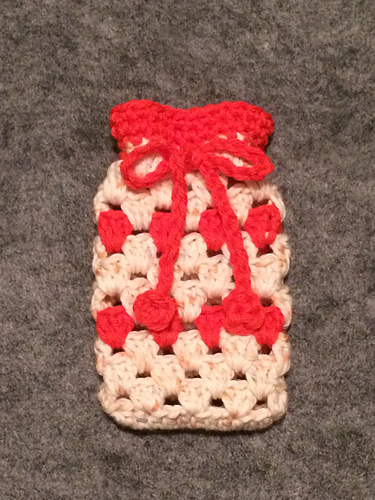 Granny Square Soap Cozy (or Small Gift Bag!) photo 3
