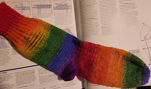 Finished my first pair of socks recently, and as is tradition, here's ...