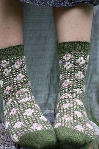 Pressed Flowers Sokker - Amy Christoffers