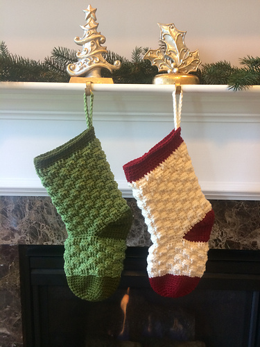 Ravelry: Basket Weave Christmas Stocking pattern by The Crocheting Mom