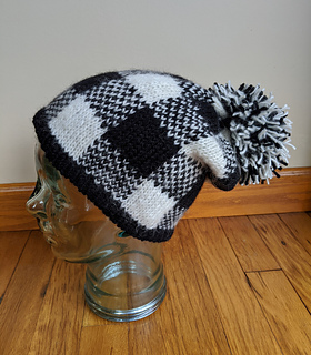 White Plaid Slouch Hat pattern 