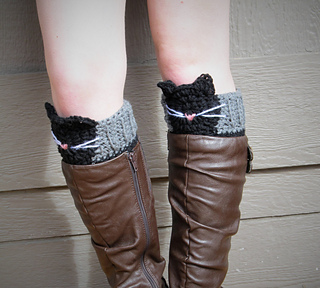 Ravelry: Cat Boot Cuffs pattern by Sarah Apodaca