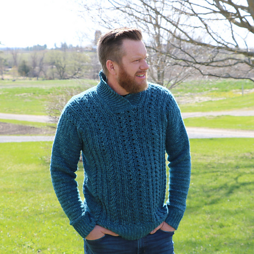 Ravelry: Dapper Dad Pullover pattern by MJ's Off The Hook Designs