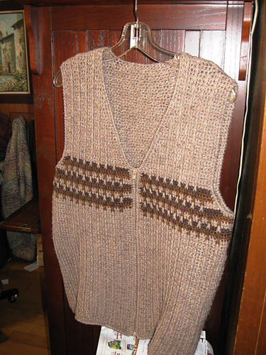 Fisherman Crochet Aran Vest photo 4
