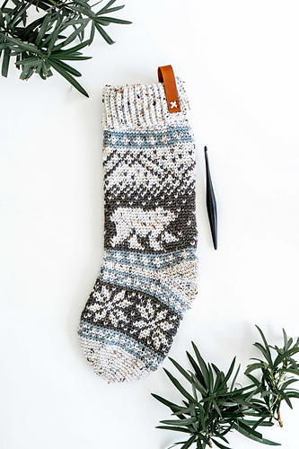 Polar Bear Stroll Crochet Stocking photo 6