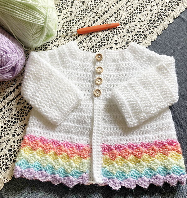 ravelry rainbow cardigan