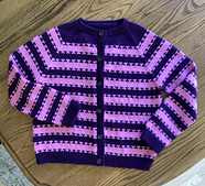 Blocked and buttons sewn on.