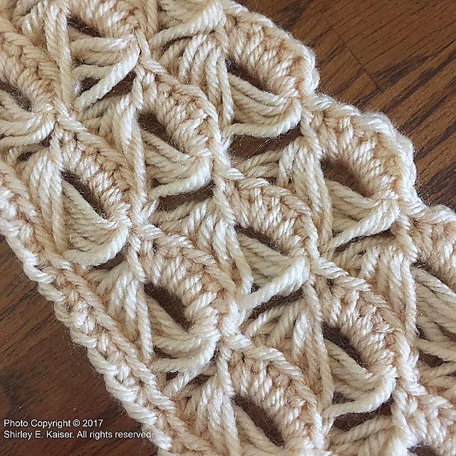 Ravelry shirleykaiser's Afghan Cream Broomstick Lace 2