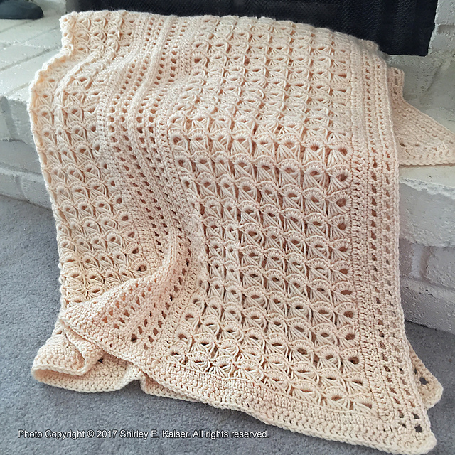 Ravelry shirleykaiser's Afghan Cream Broomstick Lace 1