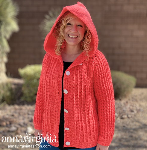 Ravelry: Cozy Hooded Cardigan pattern by Anna Virginia