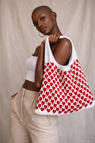 Valentines hearts tote bag