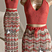 Chevron mesh skirt pattern 