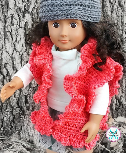 Ravelry: 18 inch doll - My Dolly Ruffle Ruana pattern by Celina Lane