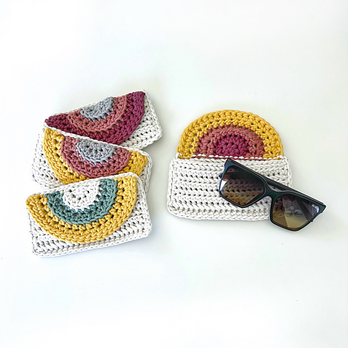 Rainbow Crochet Glasses Case & Crossbody Bag 093 photo 4