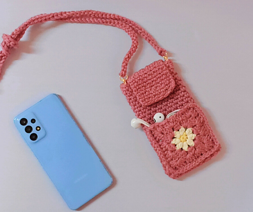 Phone Bag with Flower Pocket photo 2