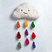 Cloud with Raindrops pattern 