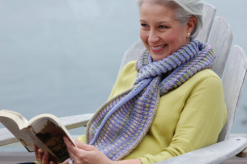 Channeled Colors Brioche Scarf photo 1