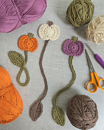 Pumpkin Bookmark and Applique