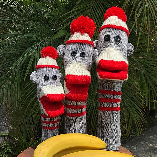 Sock Monkey Hand Puppet - Wendy Gaal