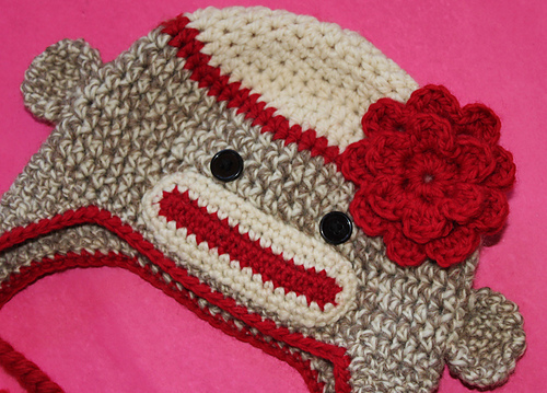 Two-layer Flower to Adorn a Sock Monkey Hat photo 1
