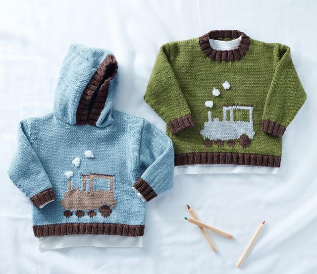train sweater knitting pattern