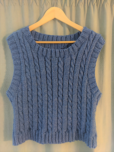 Top Down Cable Vest - Yura Yun