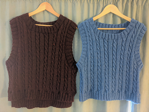 Top Down Cable Vest - Yura Yun