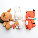 boite musique forêt renard écureuil lapin pattern 