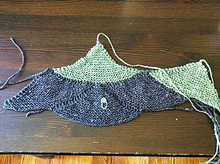 The beginning of my Aranami shawl.