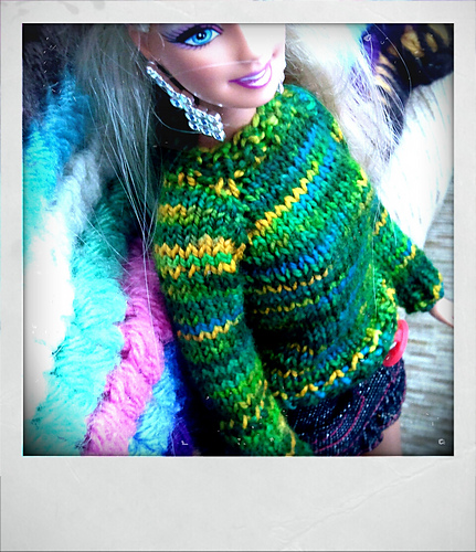 Basic Top Down Raglan Sweater for Blythe photo 4