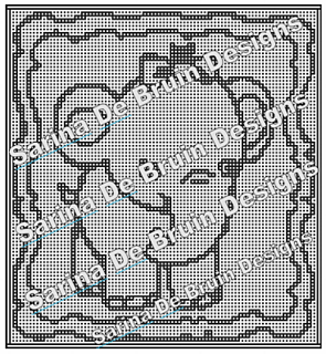 Ravelry: Interlocking Elephant in frame pattern by Sarina De Bruin