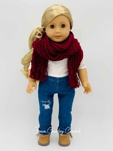 Winter Scarf for 18" Dolls photo 3