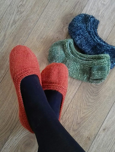 Ballerina tøfler / Ballerina slippers - StrikkeUlla