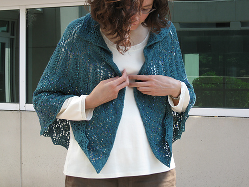 Beaded Peacock Capelet Shawl photo 3
