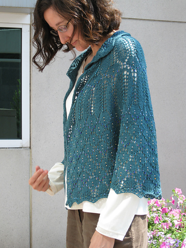 Beaded Peacock Capelet Shawl photo 2