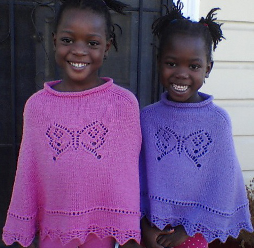 Little Girl Butterfly Poncho