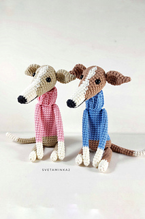 Italian Greyhound dogs with fake sweaters – looks tailored but easy to make.