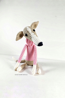 Italian Greyhound with two-tone head - tutorial with step-by-step photos for changing colors.