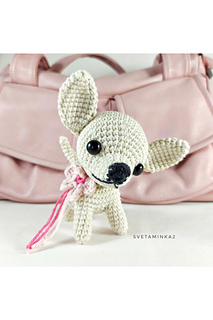 Crochet Dog Chihuahua Amigurumi Toy.