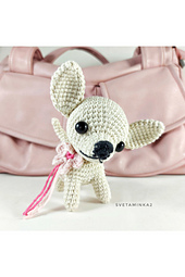 Crochet Dog Chihuahua Amigurumi Toy.