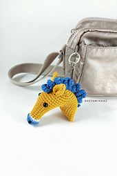 Crochet Horse Keychain.