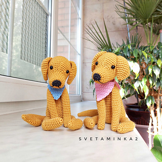 Amigurumi dogs - good at sitting on surfaces.