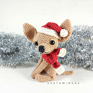 Amigurumi Chihuahua is perfect for holiday crafting! 
