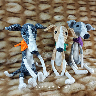 Greyhound Crochet Pattern! (also Italian Greyhound, Whippet, Galgo, Sighthound)
